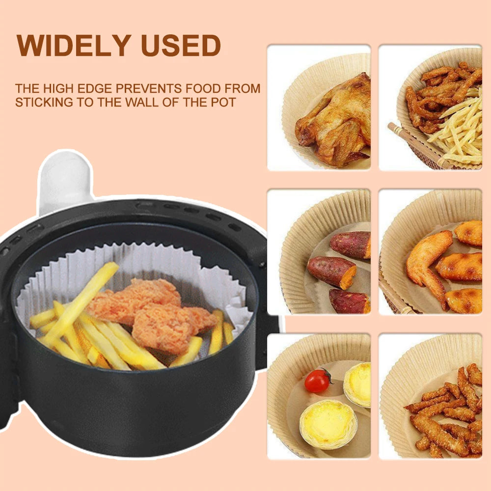 50/100Pcs Air Fryer Baking Paper for Barbecue Plate Round Oven Pan Pad 16/20cm AirFryer Oil-Proof Disposable Paper Liner 50/100Pcs Air Fryer Baking Paper for Barbecue Plate Round Oven Pan Pad 16/20cm AirFryer Oil-Proof Disposable Paper Liner